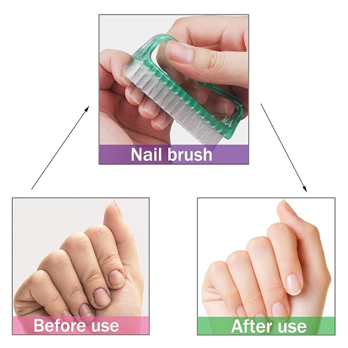Handle Grip Nail Brush, Hand Fingernail Scrub Cleaning Brushes - Image 5