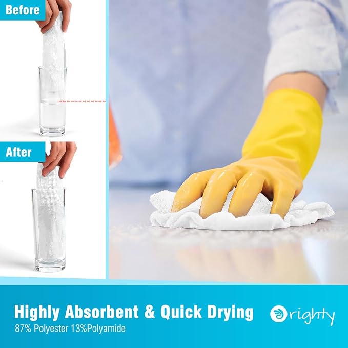 Orighty Cleaning Cloths Bulk, 150 Pack Shop Rags Reusable, Microfiber Cleaning - Image 3