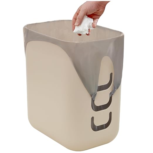STORi Luup Bathroom Wastebasket, Secure Grocery Bags, Plastic Garbage Container by STORi
