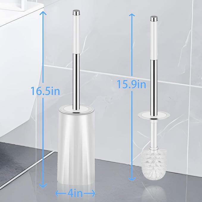 Toilet Brush and Holder Set, 2 Pack Toilet Bowl Brush - Image 6