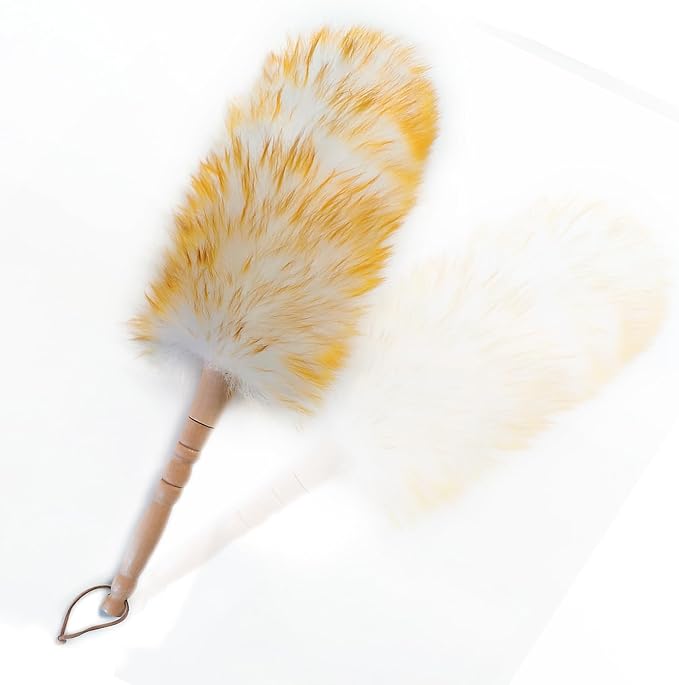 Feather Brush Cleaning Tool, 18.9 inchs Long Lambswool Dusters by Rirool