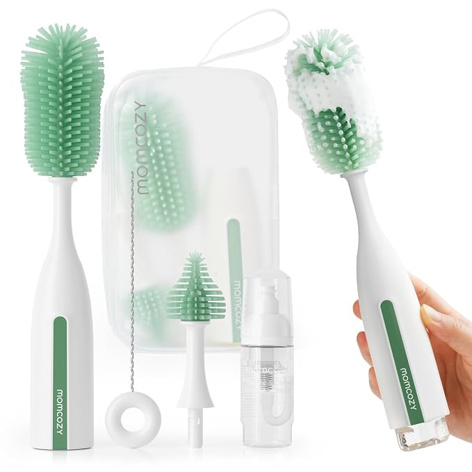 Momcozy Bottle Brush Kit Pro, Innovative Push-Press Design by Momcozy