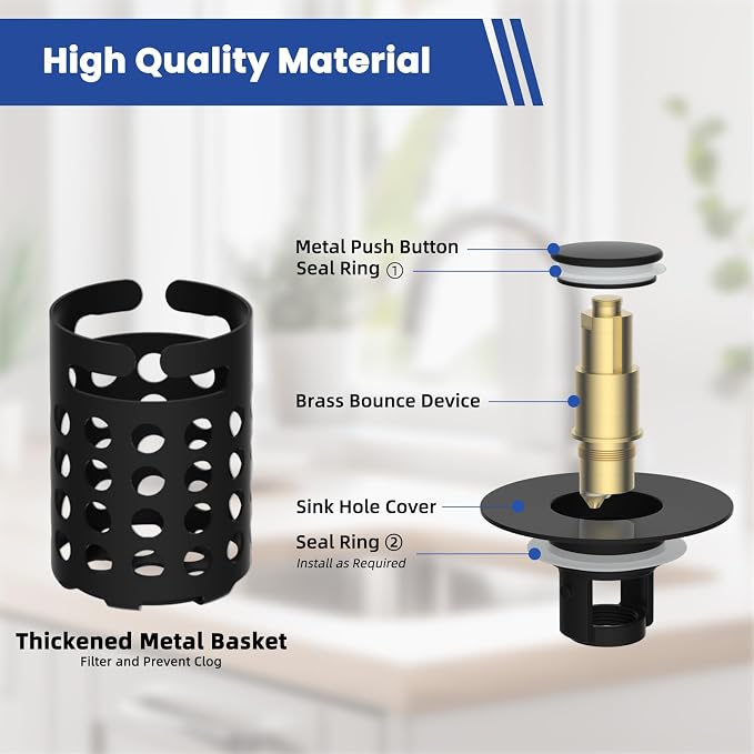 Universal Bathroom Sink Drain Strainer Hair Catcher 2PCS Upgraded - Image 4