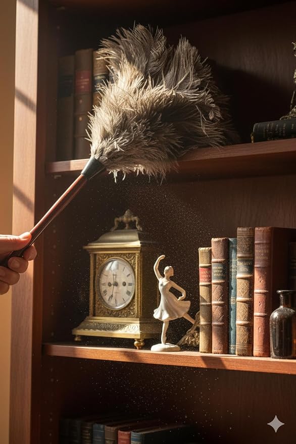 28-29" Natural Ostrich Feather Duster - Image 2