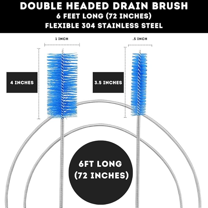 Flexible Drain Cleaning Brush for Drains, Bathroom Sink, and Kitchen Sink - Image 2