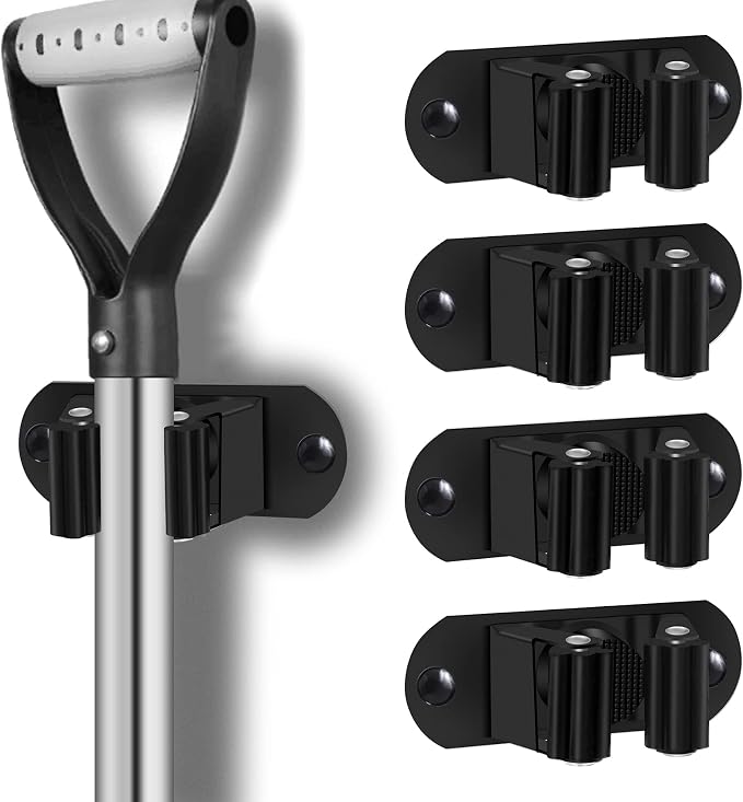 Mop and Broom Holder Wall Mount Heavy Duty Stainless Steel Wall Mounted Broom by HYRIXDIRECT