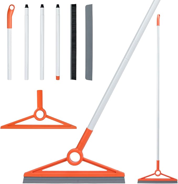 MAVRIZ Air Broom with Removable Rubber Strip and Broom Bristle, Squeegee Broom by MAVRIZ