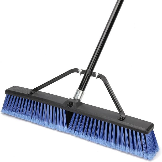 24 inches Push Broom Outdoor for Deck Driveway Garage Yard Patio Concrete Floor by KeFanta