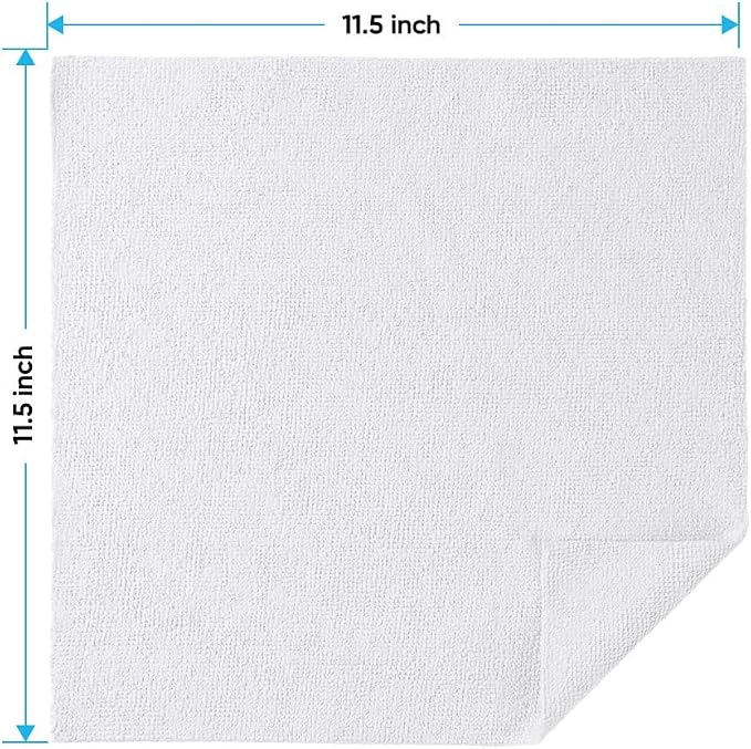 HOMEXCEL White Microfiber Cleaning Cloths, 20 Pack Cleaning Rags - Image 2