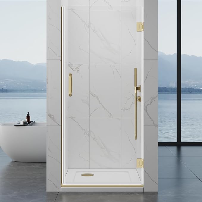 Hinged Shower Door, 3/8" Tempered Glass by YTSAHSTT