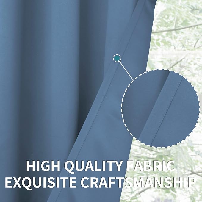 BGment Denim Blue Blackout Curtains - Image 6