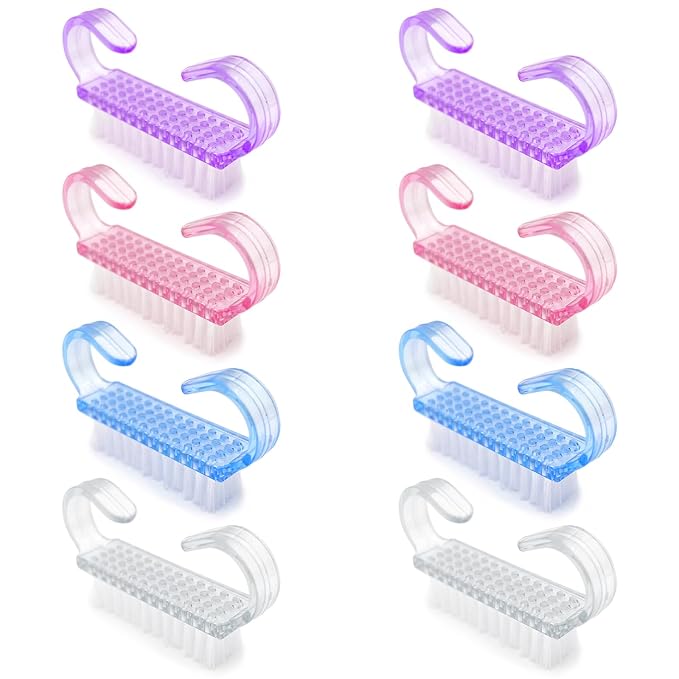 8PCS Nail Brush Cleaner Set – Handle Grip Fingernail Scrubber Brushes by Unknown
