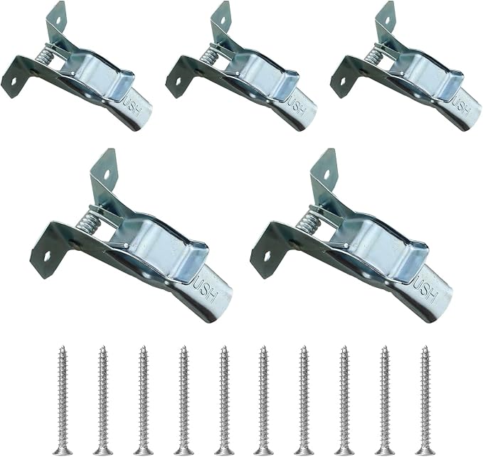 TAODAN 5PCS 2.65 Inch Silver Metal Wall Mounted Spring Clip Organiser Garage by TAODAN