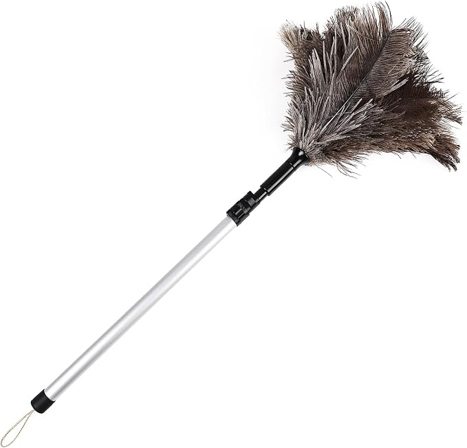 Extendable Ostrich Feather Duster 26-49 Inch, Natural Cleaning Duster by Unknown