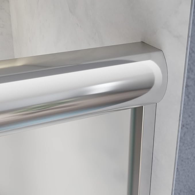 SUNNY SHOWER 60" W x 57.4" H Bathtub Shower Door 1/4" Frosted Glass Double - Image 5
