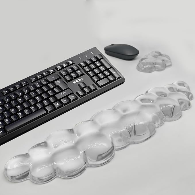Gel Cloud Keyboard & Mouse Wrist Rest Cloud Wrist Rest Ergonomic Keyboard and by XIAONAN