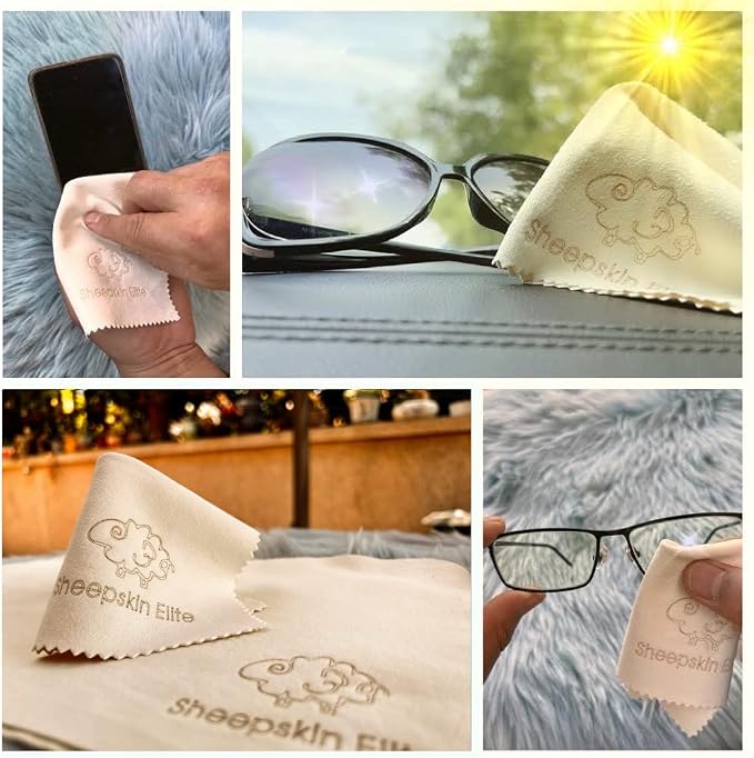 Natural Chamois Leather Eyeglass Cleaning Cloth Camera Lens Cleaning Cloths - Image 5