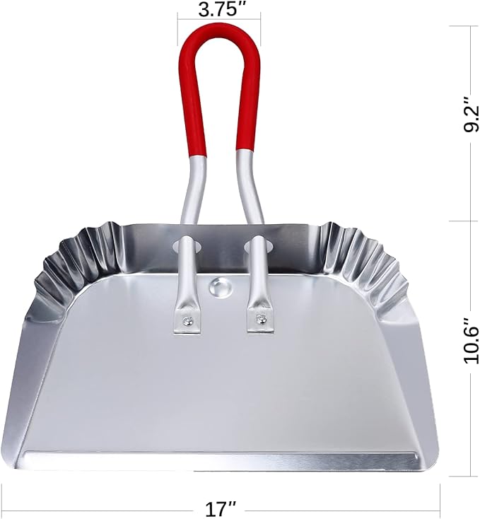 TOP DOG Metal Dustpan 17”, Aluminum Dust Pans Heavy Duty Does not Chip or Bend - Image 2