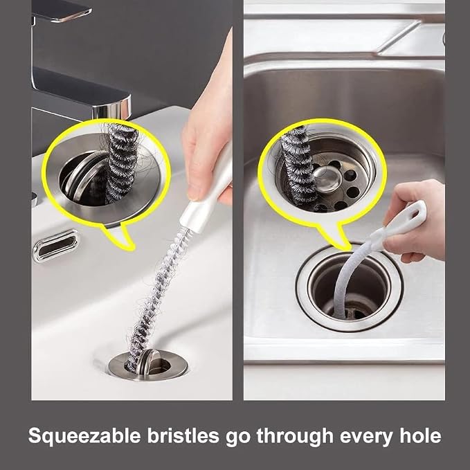 Pipe Dredging Brush Bathroom Hair Sewer Sink Cleaning Brush Drain Cleaner Clog - Image 6