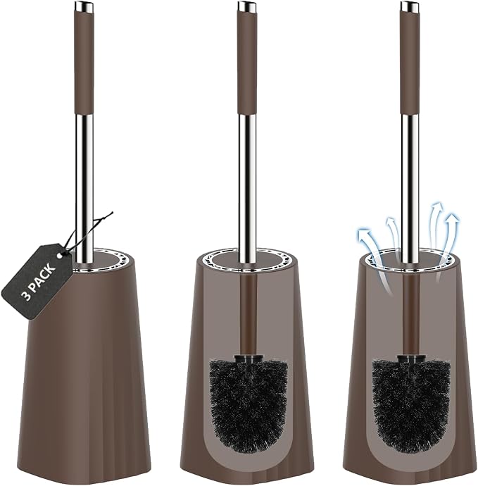 SetSail Toilet Brush, Compact Size Toilet Bowl Brush and Holder Toilet Brushes by SetSail