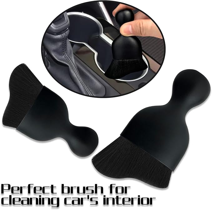Car Interior Dust Brush, Auto Detailing Brush, Soft Bristles Car Cleaning - Image 6