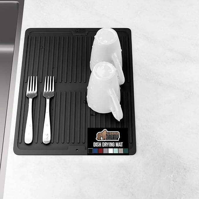 GORILLA GRIP 100% BPA-Free Patented Silicone Dish Drying Mat by GorillaGrip