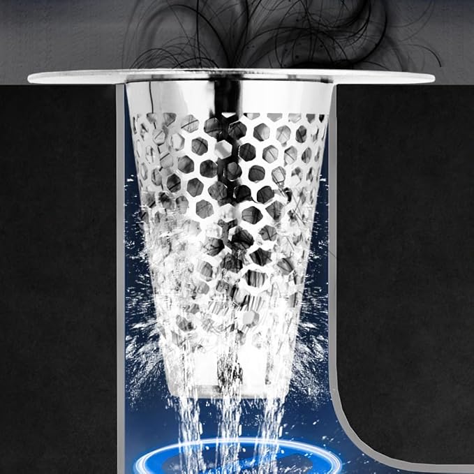 2Pack Bathroom Sink Drain Strainer, Reusable Sink Strainer Bath Tub Hair Catcher - Image 7