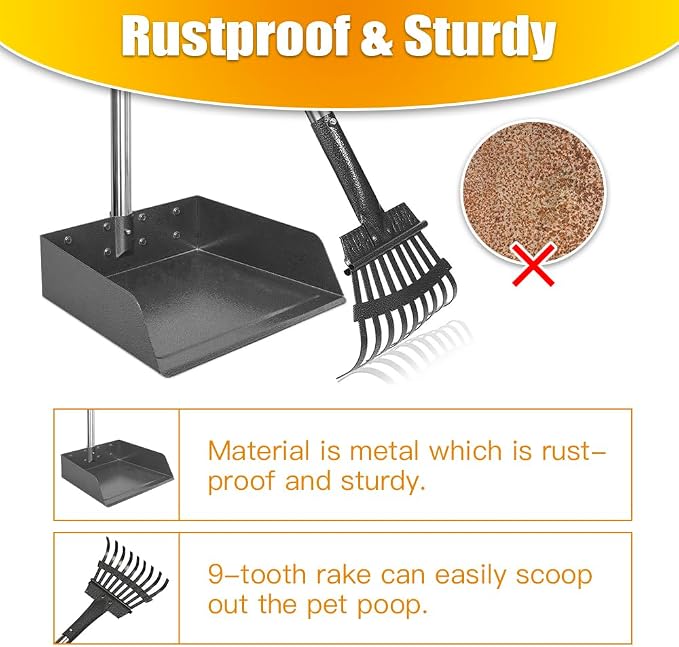 TOOGE Larger Pooper Scooper for Large Dogs, Dog Pooper Scooper Long Handle - Image 4