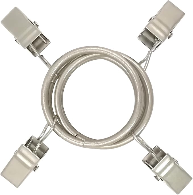 100 Pack Curtain Rings with Clips, Drapery Clip with Rings, Drapes Rings 1.26 - Image 8