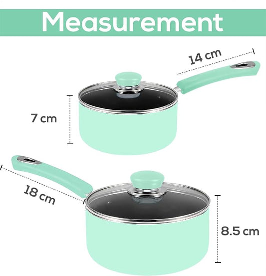 Utopia Kitchen Nonstick Stock Pot Saucepan Set - Image 2
