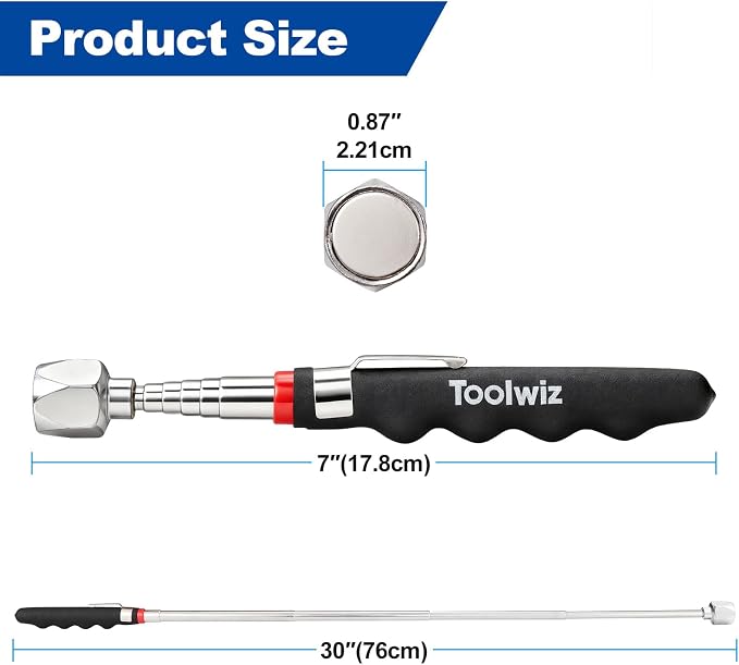 Toolwiz 15" Rolling Magnetic Sweeper 10lbs, - Image 7