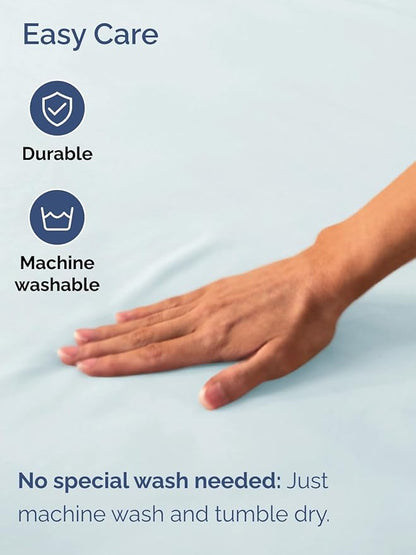 Extra Deep Twin XL Fitted Sheet - Hotel Luxury Single Fitted Sheet Only - Easily Fits 18 inch to 24 inch Mattress - Ultra Soft, Wrinkle & Fade Free w/Extra Deep Pocket - Breathable & Comfy - Ice Blue
