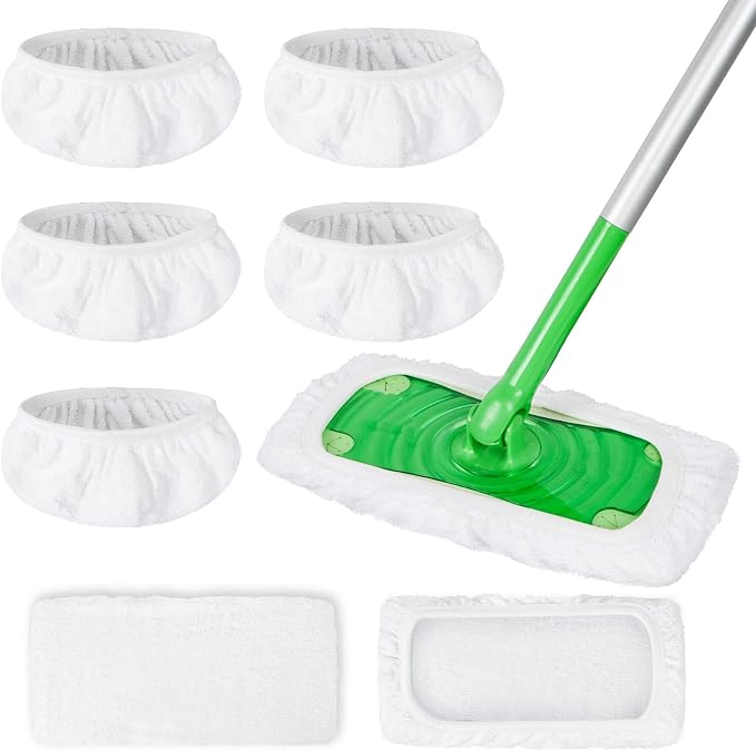 5 Pack Reusable 100% Cotton Mop Pads Compatible by AmaVins