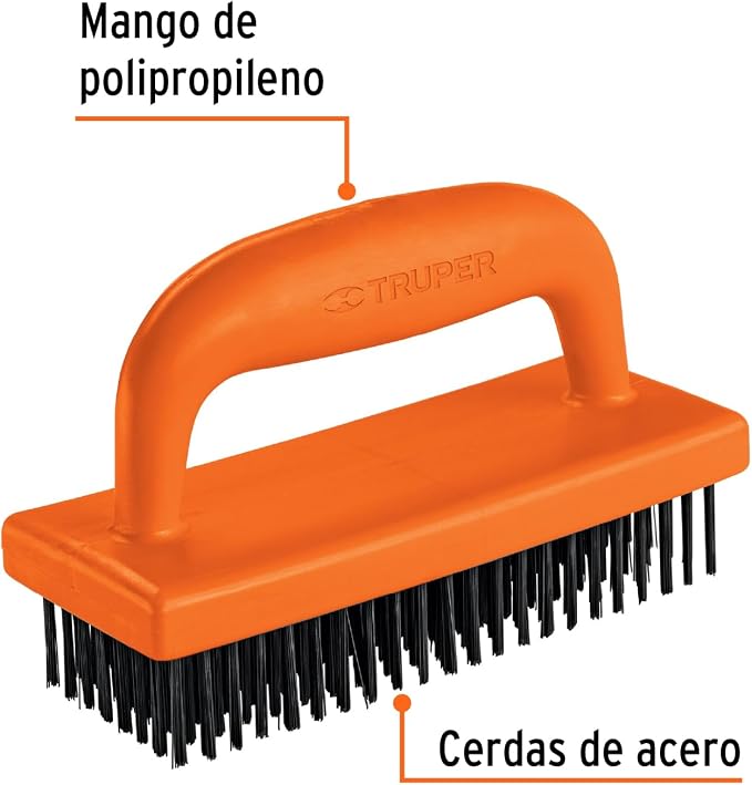 TRUPER CEA-82 Wire Scrub Brush w/ Handle, 172 Bristles - Image 2