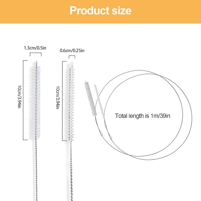 4 Pcs Extra Long Pipe Cleaners, Straw Cleaner Brush Extra Long, Tube Cleaning - Image 6