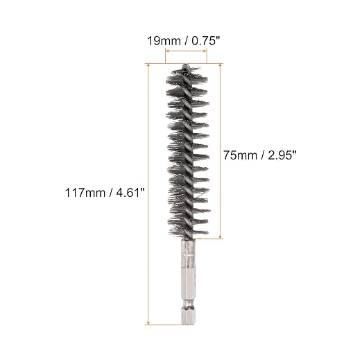 HARFINGTON Stainless Steel Bore Brush 19mm Dia Cleaning Wire Brush - Image 2