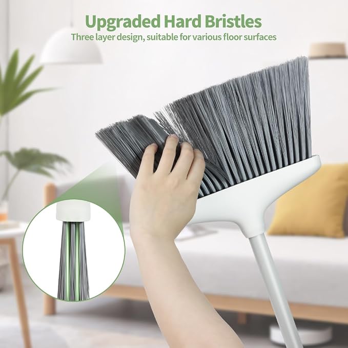 CQT Broom and Dustpan Set with Handle, Brush and Dustpan Set - Image 4