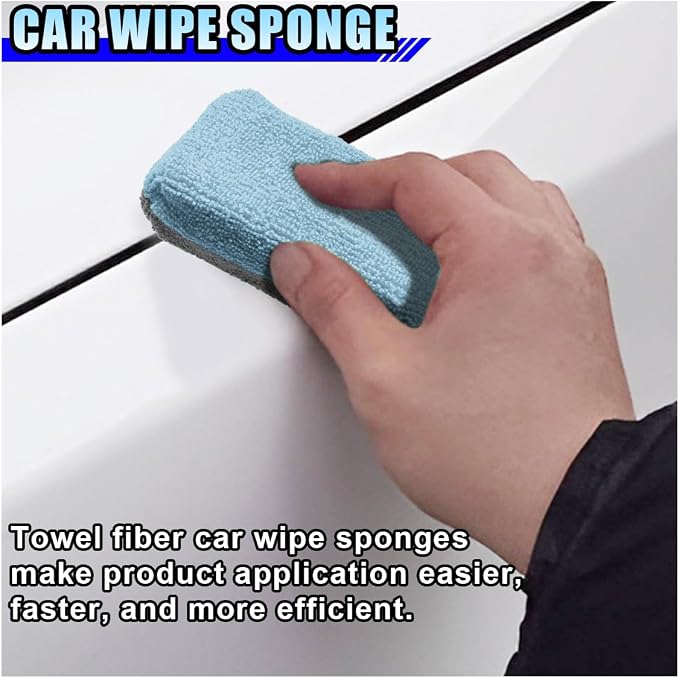 12PCS Ceramic Coating Applicator Sponge, 4.13'' x 1.84'' Microfiber Car - Image 3