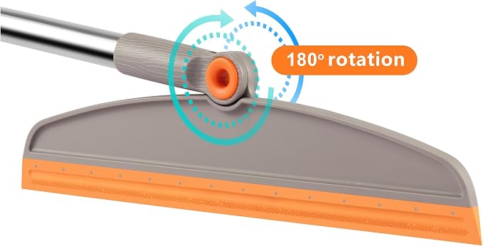 Multifunction 3-in-1 Broom and Dustpan, Silicone broom Squeegee and Scrub Brush - Image 6
