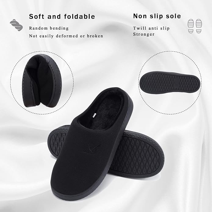 Memory Foam Slippers for Women's and Men's Casual House Shoes - Image 3