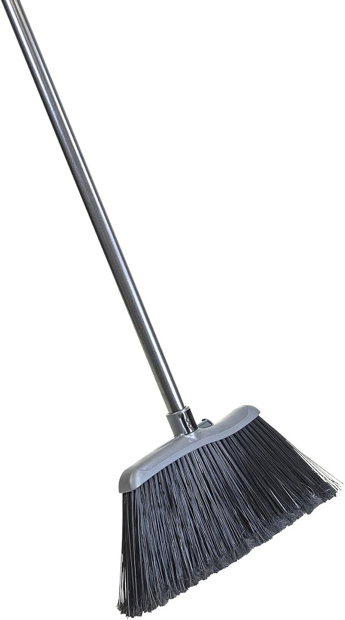 Quickie Multisurface Large Twin Fiber Angle Broom, Indoor/Outdoor, Extra Large by Quickie