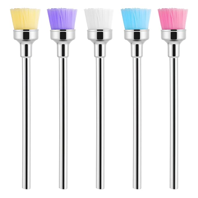 5 Pcs Nail Bit Brush Cuticle Clean up Drill Bit Brush Nail Drill Bits, Nails by Unknown