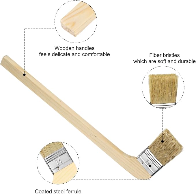 HARFINGTON Paint Brush 3Pcs 1.5" Brush Width Reusable Variety Angled Bend - Image 4
