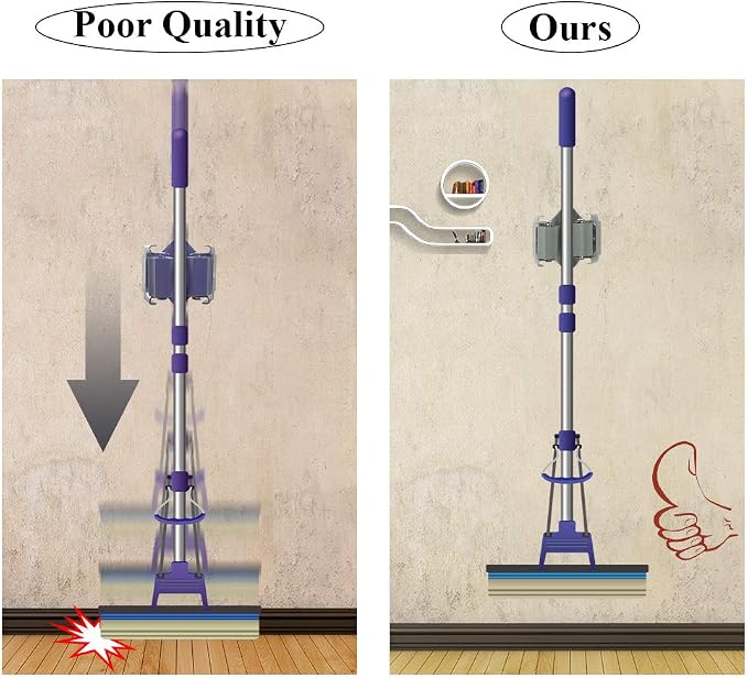 3-H 25 Pack Mop and Broom Holder Big Size Hanging 1 KG Extra, Broom Hanger Wall - Image 9