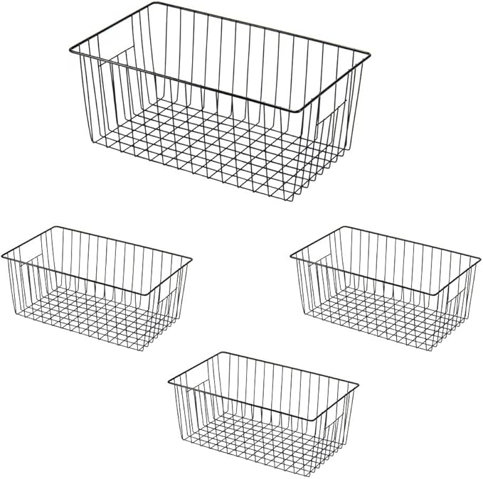 16inch Freezer Wire Storage Organizer Baskets, Household Refrigerator Bin by Y.Z.Bros