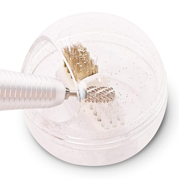 MelodySusie Nail Drill Bits Cleaner Brush Case Accessories by MelodySusie