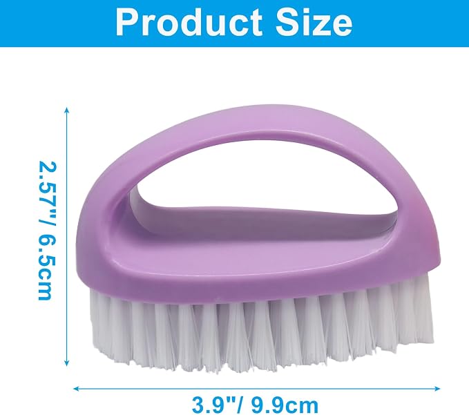 Hordion 2 Pack Hand Nail Brush, Heavy Duty Scrub Brush Nylon Stiff Bristles - Image 2