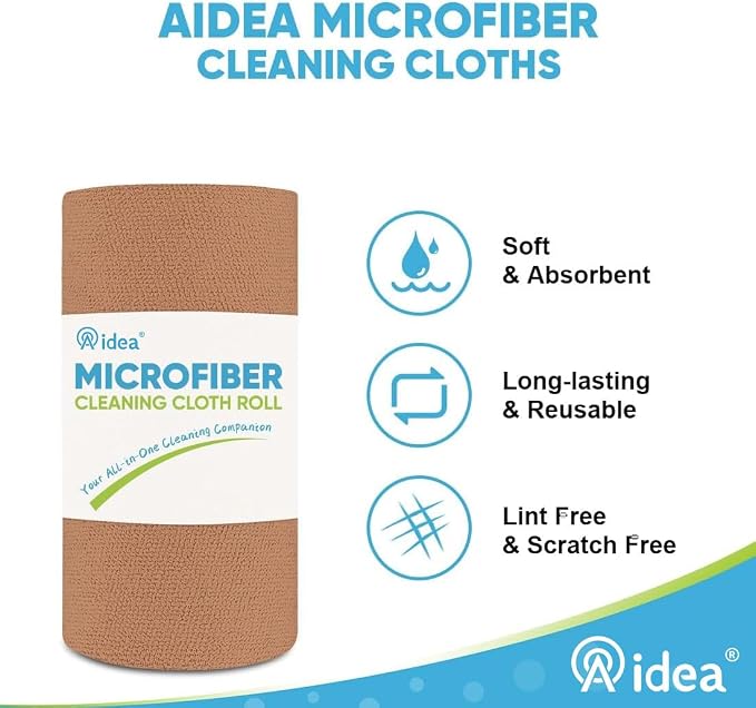 AIDEA Microfiber Cleaning Cloth Roll, Reusable Paper Towels Tear Away Cloth - Image 3
