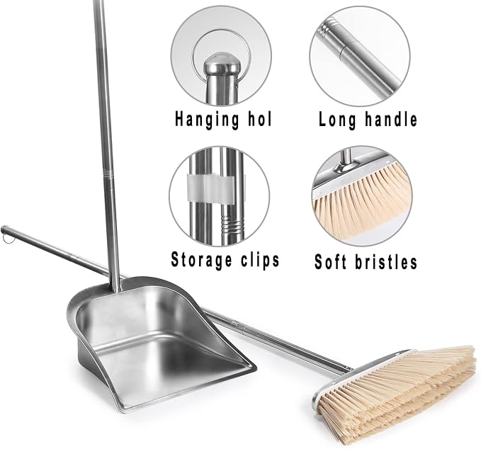Indoor & Outdoor Brooms, VOOWO 46” Kitchen Broom - Image 3