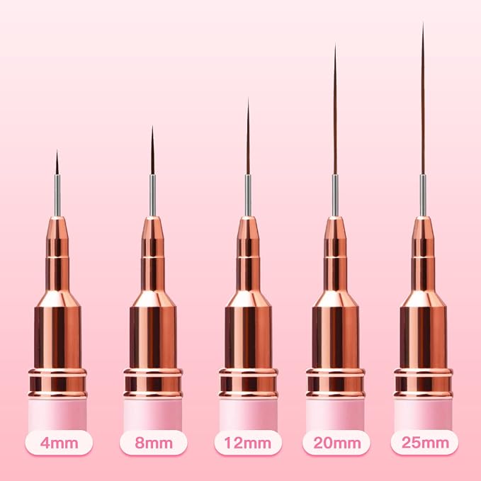 Metallic Nail Art Brushes, UV Gel Polish Painting Art Design Pen - Image 4